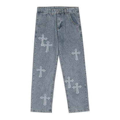 Baggie Jeans with Crosses